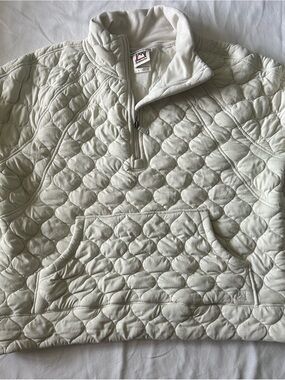 Avalanche Quilted Half-Zip Pullover - Off-White
